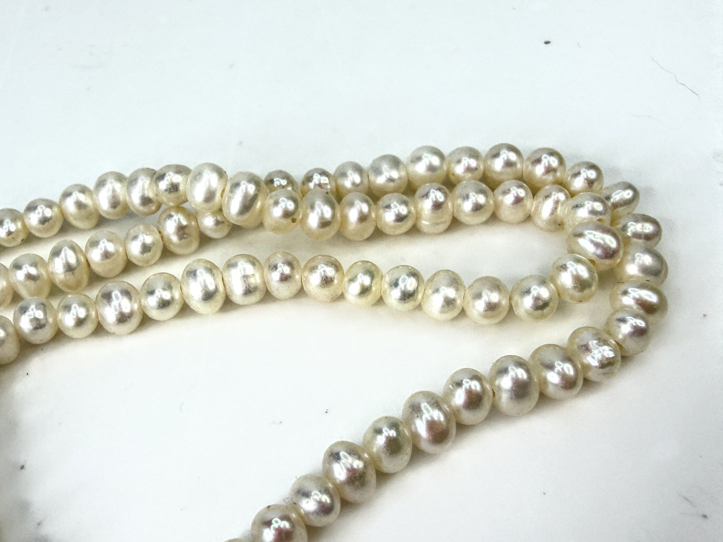 Vintage M&M Scognamiglio Italian Carved Shell Cameo Pearl Necklace 12.7g JR2061