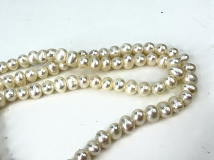 Vintage M&M Scognamiglio Italian Carved Shell Cameo Pearl Necklace 12.7g JR2061