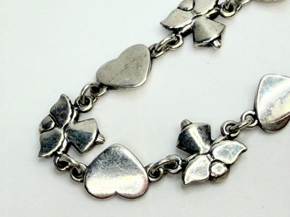 Rare Retired James Avery Sterling 925 Angel & Heart Link Bracelet w/box JR1324