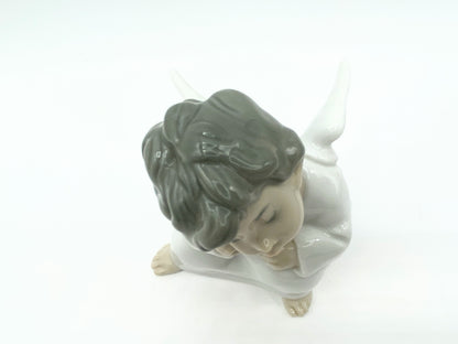 Lladro Angel Figurine Cherub Sitting Thinking Hand Made In Spain 1985 A123