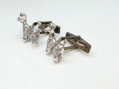Vintage Sterling Silver Poodle Cufflinks SS203
