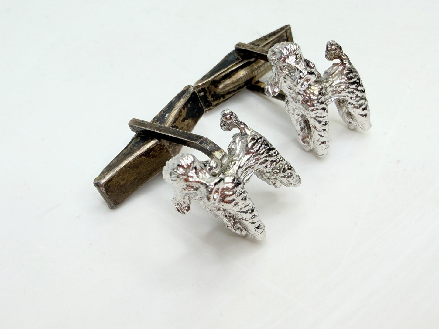 Vintage Sterling Silver Poodle Cufflinks SS203