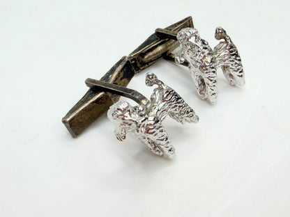 Vintage Sterling Silver Poodle Cufflinks SS203
