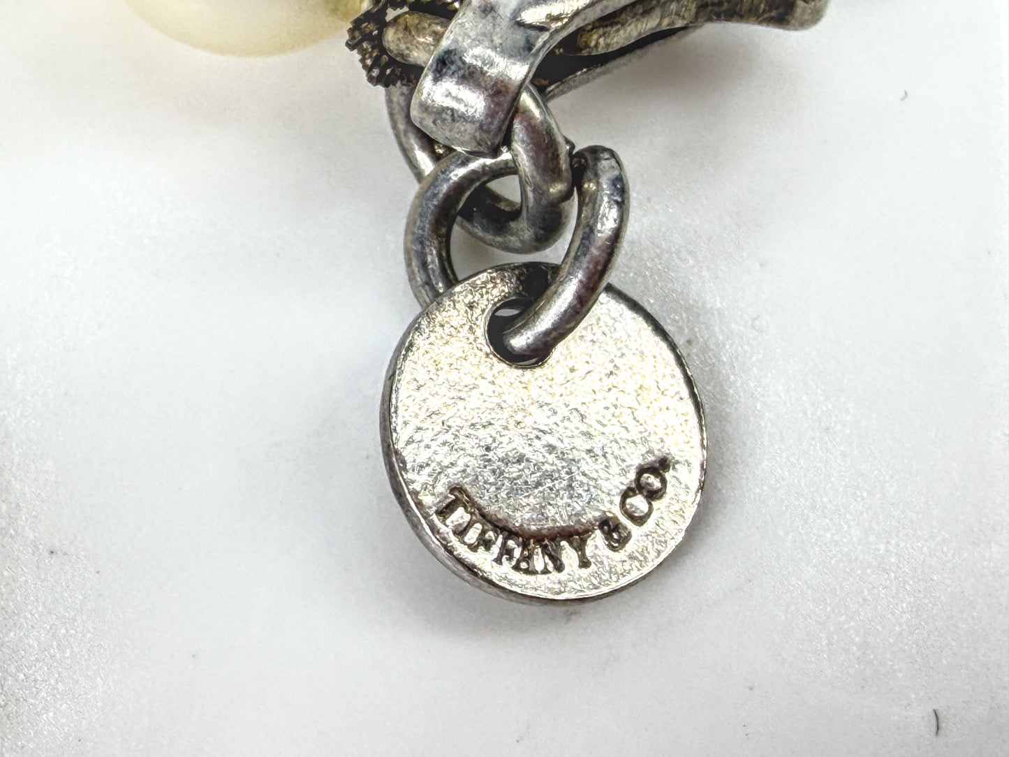 Vintage Tiffany & Co Sterling Silver Baroque Pearl Necklace  29.1gJ R2054