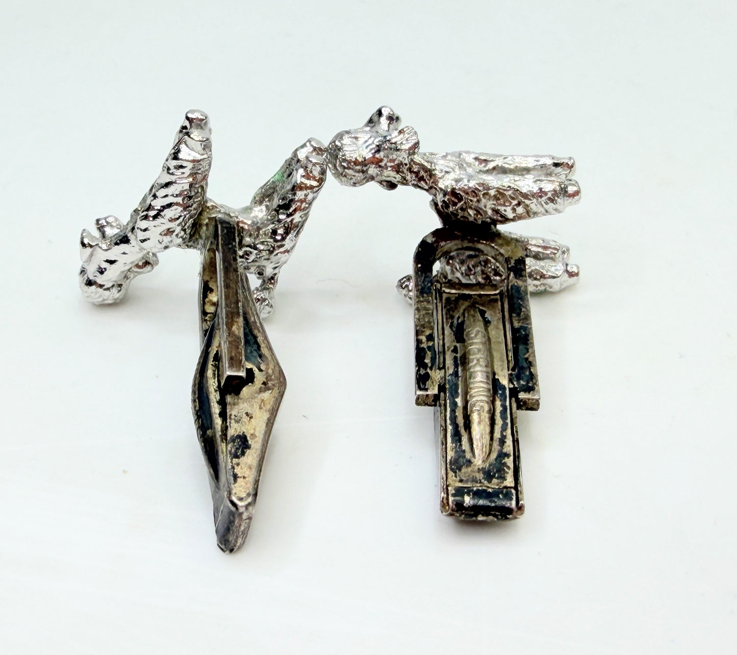 Vintage Sterling Silver Poodle Cufflinks SS203