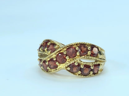 10K Yellow Gold Garnet Ring