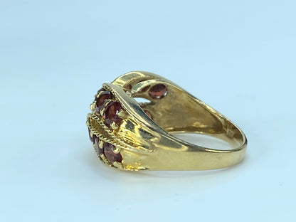 10K Yellow Gold Garnet Ring