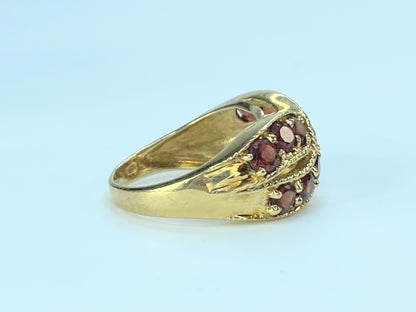 10K Yellow Gold Garnet Ring