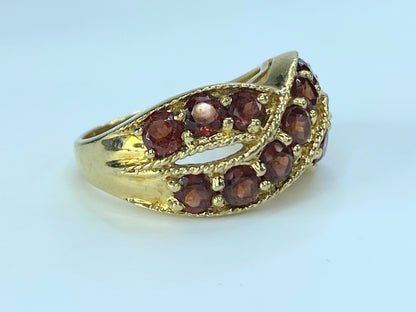 10K Yellow Gold Garnet Ring