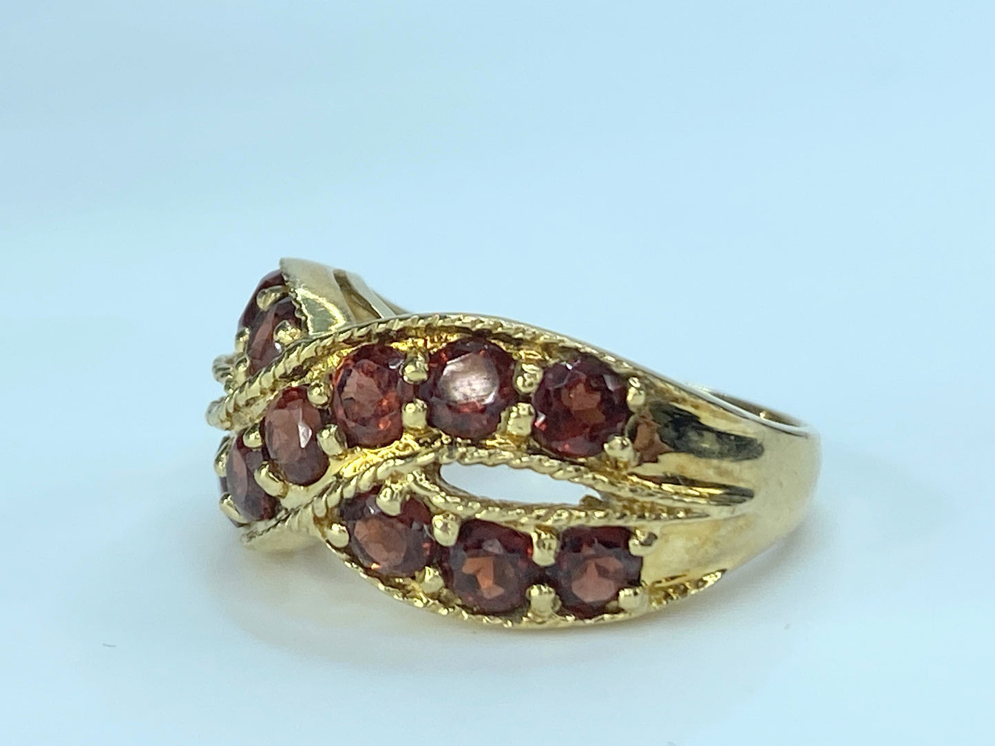 10K Yellow Gold Garnet Ring