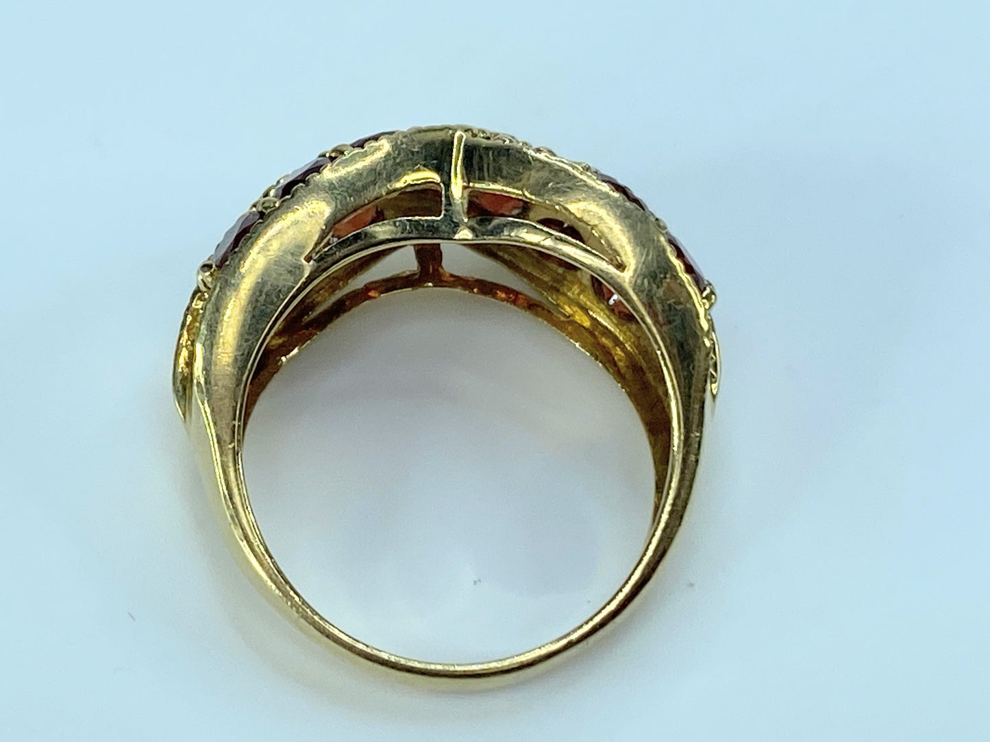 10K Yellow Gold Garnet Ring