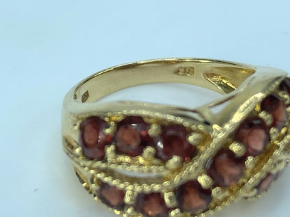 10K Yellow Gold Garnet Ring