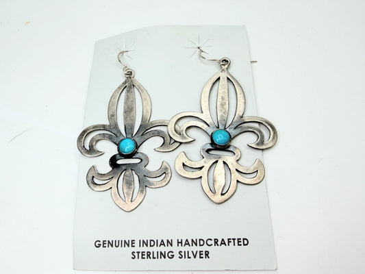 Vintage Navajo artist Tony Yazzie Kingman Turquoise new old stock 2" 1.5" JR1332