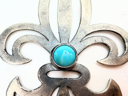 Vintage Navajo artist Tony Yazzie Kingman Turquoise new old stock 2" 1.5" JR1332