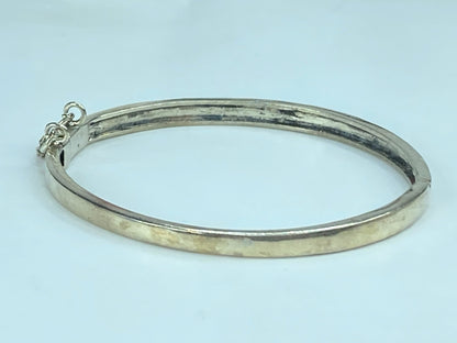 925 Sterling Silver Women's Marcasite Bangle Bracelet 11.9 Grams 6.75 JR842