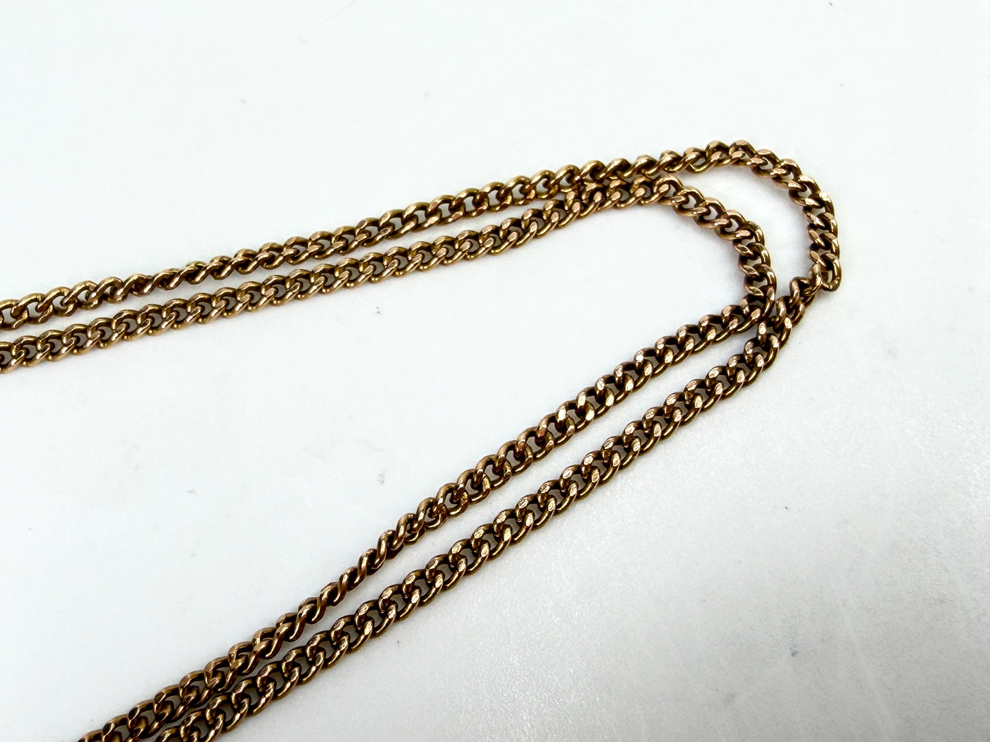 Vintage 14K Gold Ruby Diamond Open Rectangle Pendant Necklace 3.5g; 15.5" JR2068
