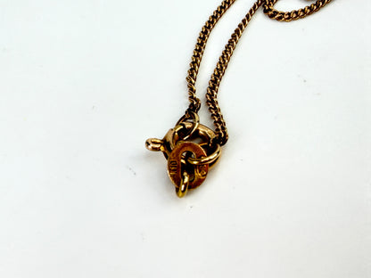 Vintage 14K Gold Ruby Diamond Open Rectangle Pendant Necklace 3.5g; 15.5" JR2068