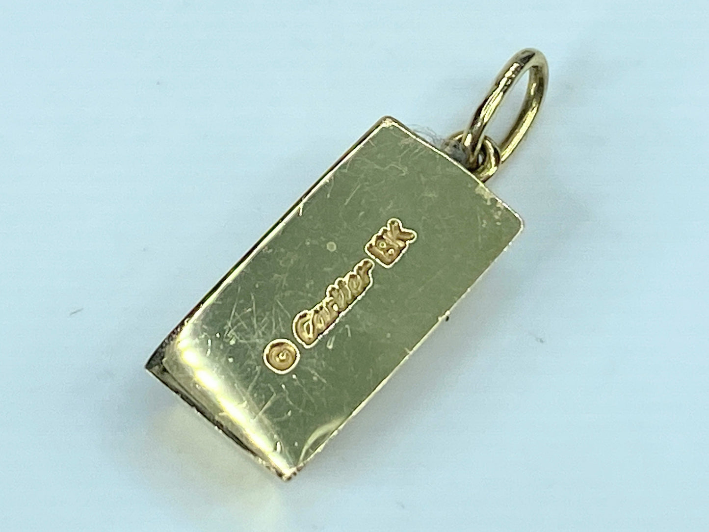 Cartier 1/4oz 18K Yellow Gold Bar Pendant  8.1g JR840