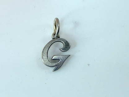 James Avery Script "G" Initial Letter Charm Sterling Silver w/box JR207
