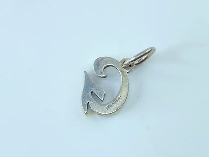 James Avery Script "G" Initial Letter Charm Sterling Silver w/box JR207