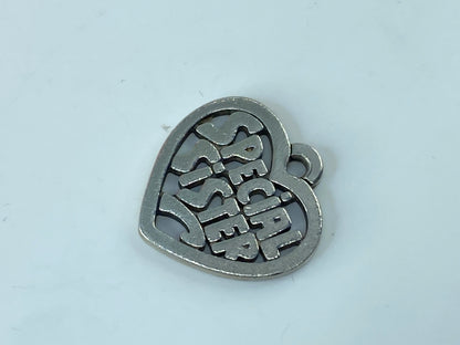 James Avery "Special Sister" Heart Charm with box JR209