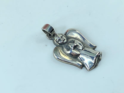 Rare Retired JAMES AVERY Sterling Silver Praying Angel Charm Pendant w/box JR210