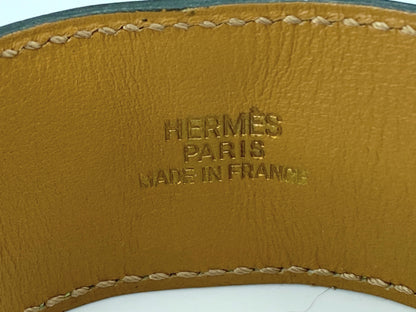 Hermès Collier de chien bracelet in Kelly Green Leather with pouch GS565