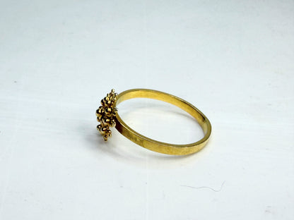 Ornate 10K Gold Granulation Starburst Ring Size 7.5 JR1347