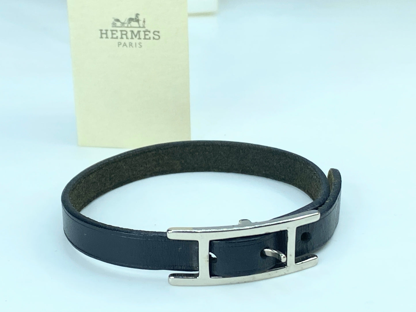 Hermes  Chamonix Hapi Single Tour Bracelet Black GS569