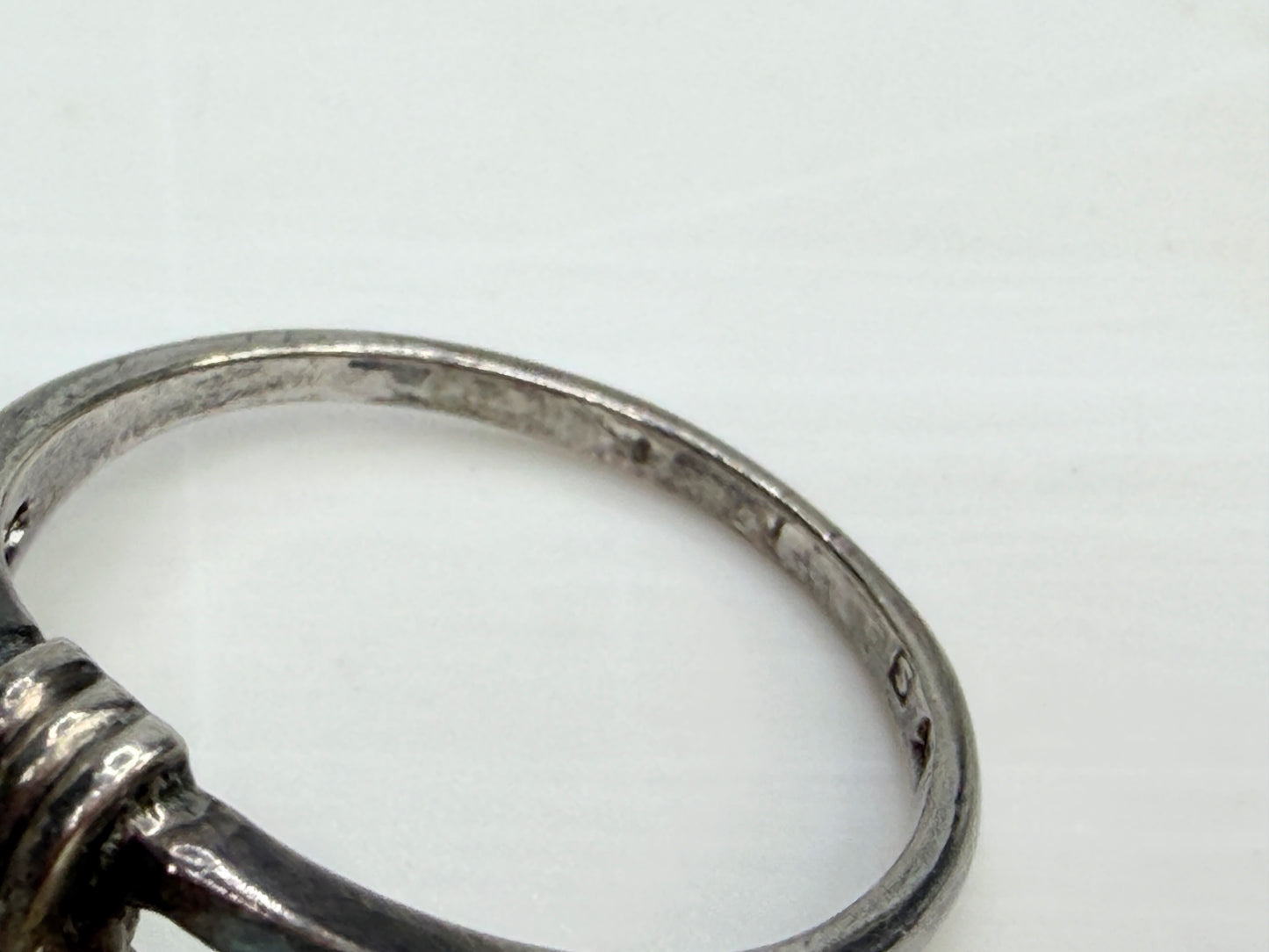 Art Deco Mikimoto Four Pearl Cluster Ring Silver Size 5.75 JR1349