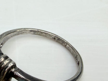 Art Deco Mikimoto Four Pearl Cluster Ring Silver Size 5.75 JR1349