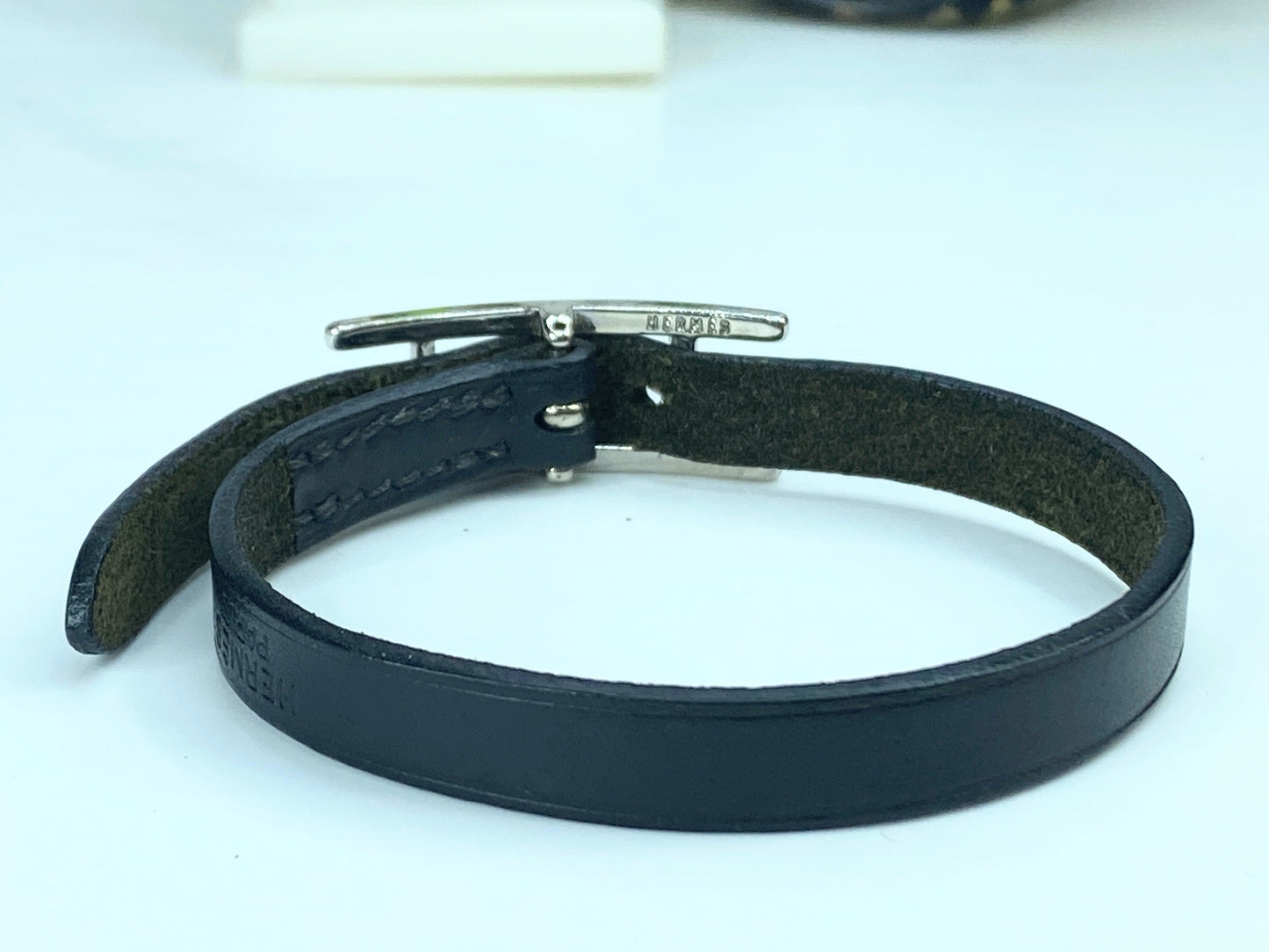 Hermes  Chamonix Hapi Single Tour Bracelet Black GS569