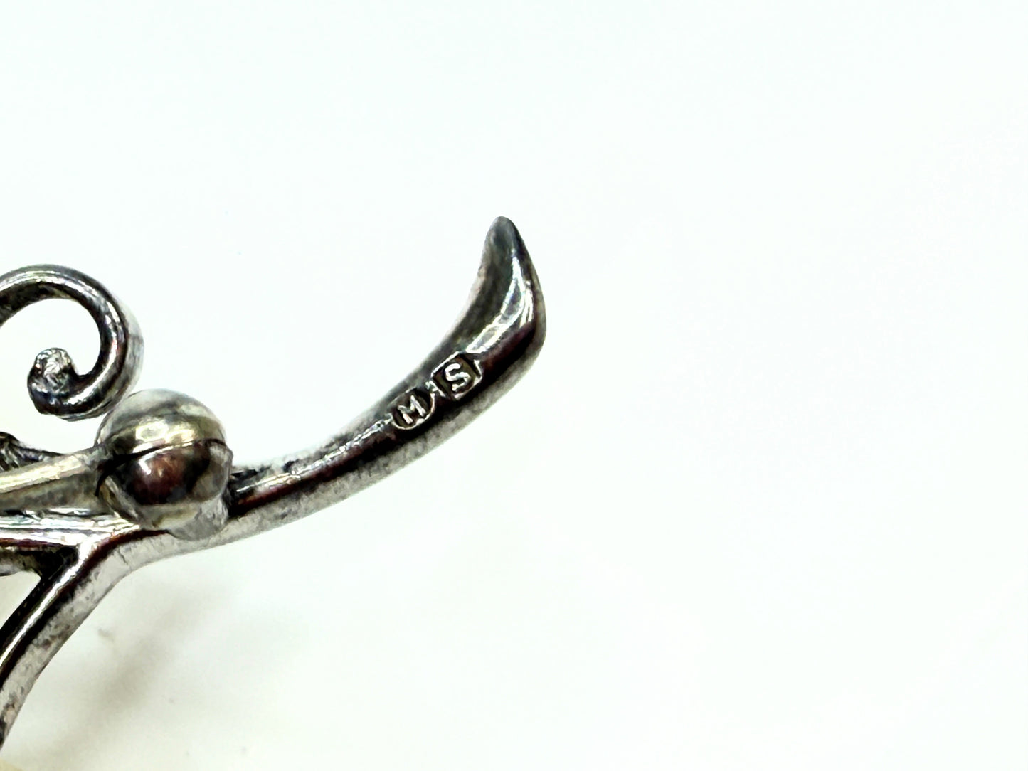 Aer Deco Mikimoto Pearl Brooch 14 Akoya 925 Silver Early C JR1350