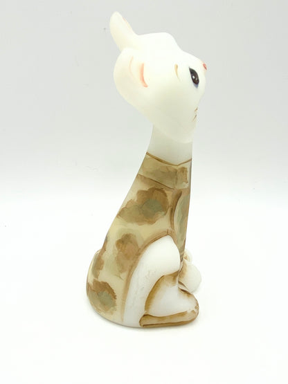 Fenton Camouflage Military Happy Cat 6.0" Mint condition A198