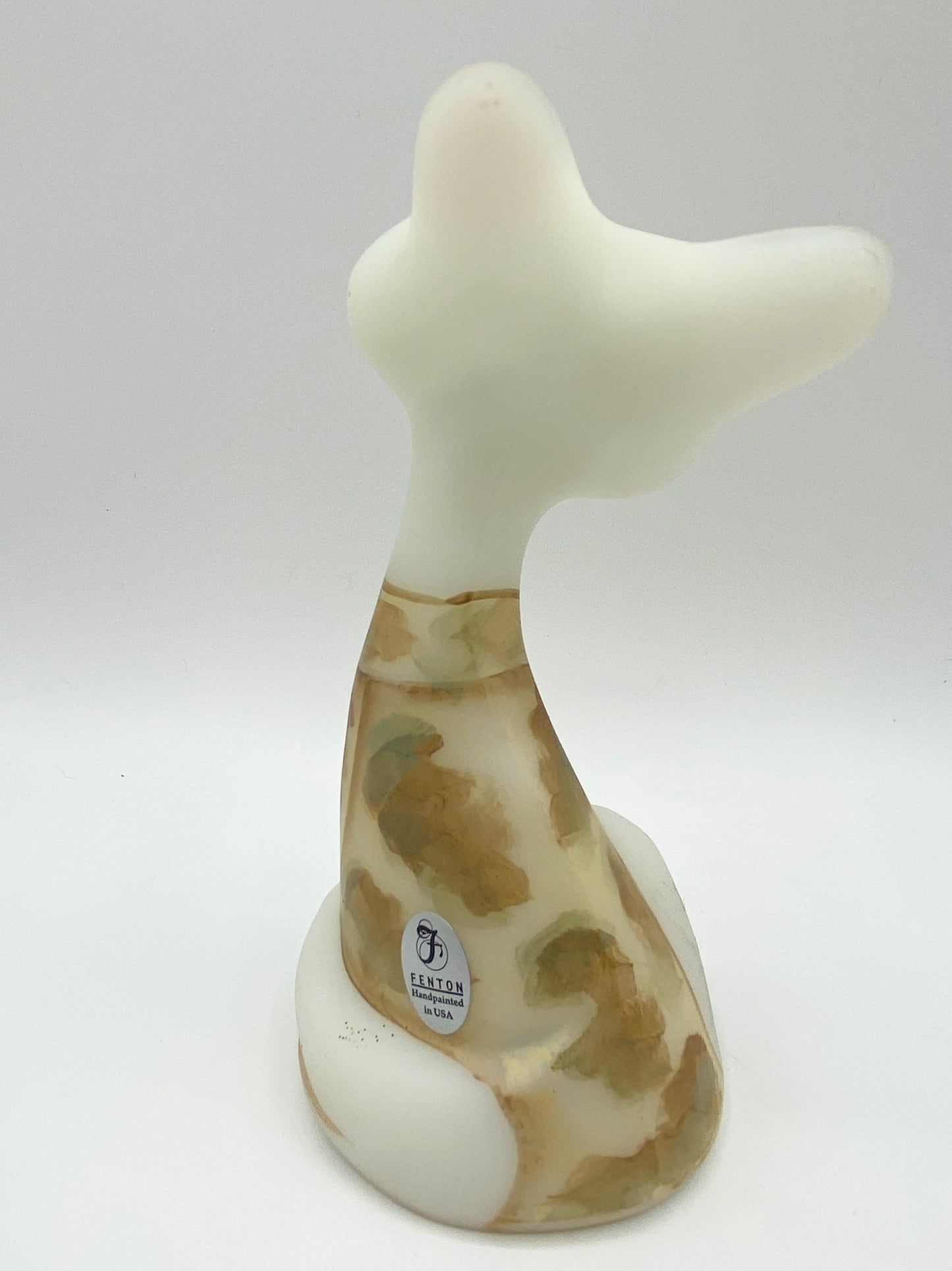 Fenton Camouflage Military Happy Cat 6.0" Mint condition A198