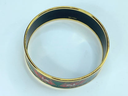 Hermes bracelet 20mm enamel GM bird animal bangle enamel 8.25" GS571