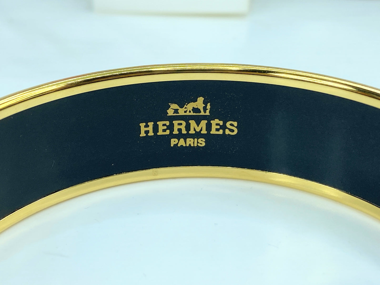 Hermes bracelet 20mm enamel GM bird animal bangle enamel 8.25" GS571