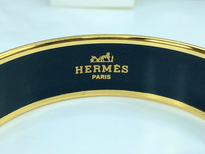 Hermes bracelet 20mm enamel GM bird animal bangle enamel 8.25" GS571