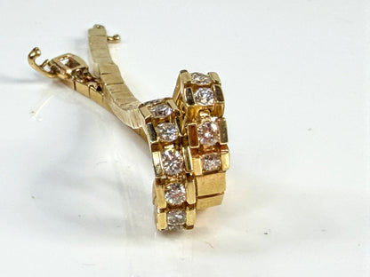 Vintage 14K Gold 2ct Diamond Tennis Bracelet 6.75" 14.3g JR2069