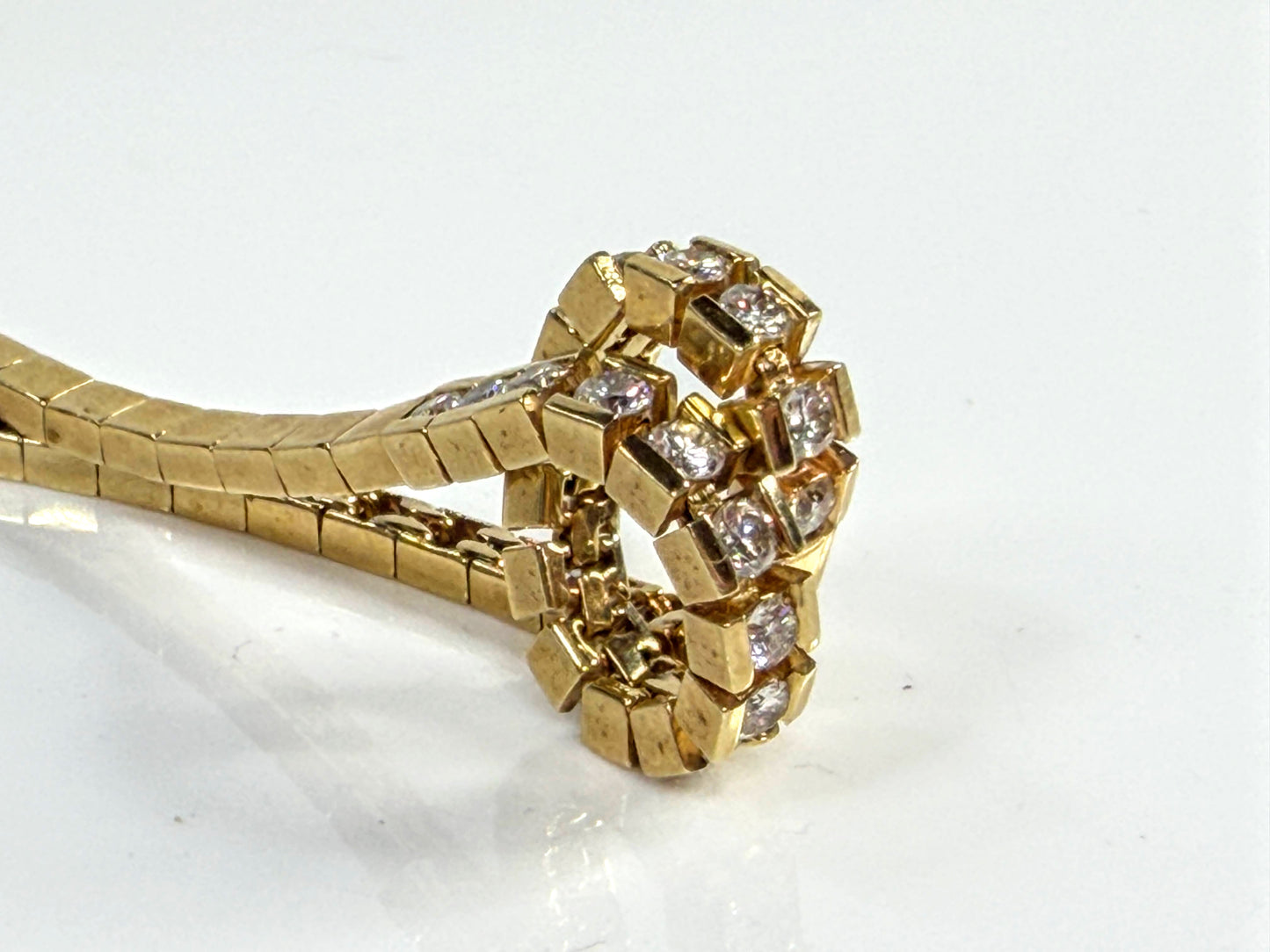 Vintage 14K Gold 2ct Diamond Tennis Bracelet 6.75" 14.3g JR2069