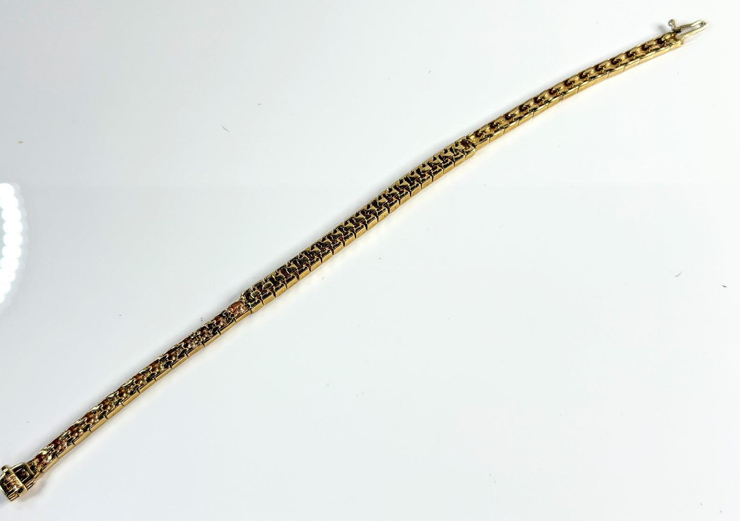 Vintage 14K Gold 2ct Diamond Tennis Bracelet 6.75" 14.3g JR2069