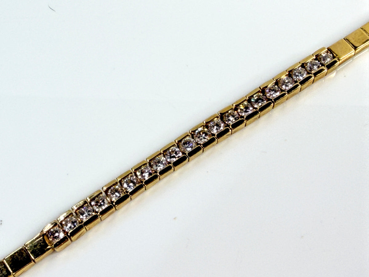 Vintage 14K Gold 2ct Diamond Tennis Bracelet 6.75" 14.3g JR2069