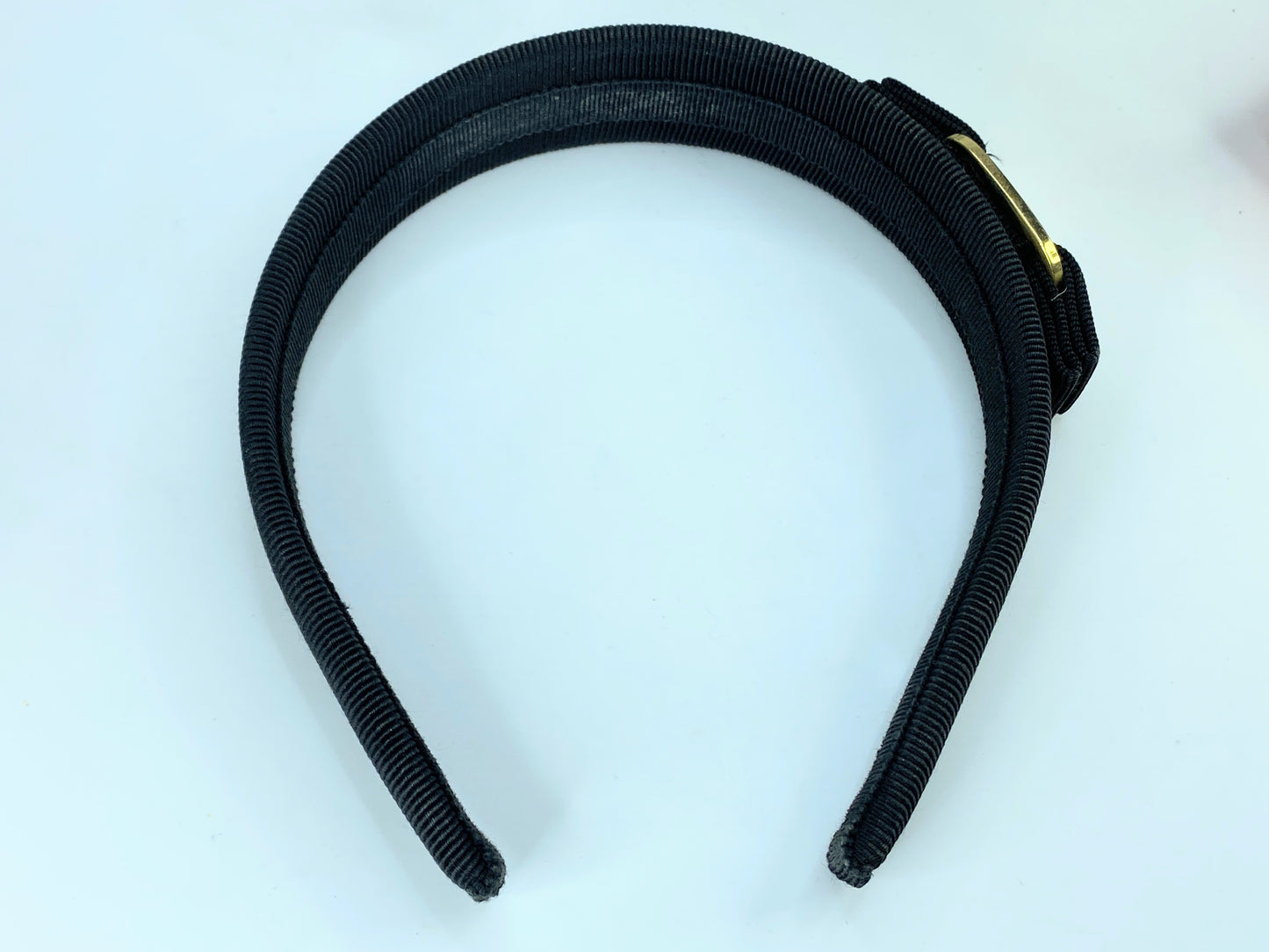 Salvatore Ferragamo Vara Serre-tête Black Cotton, gold tone GS573