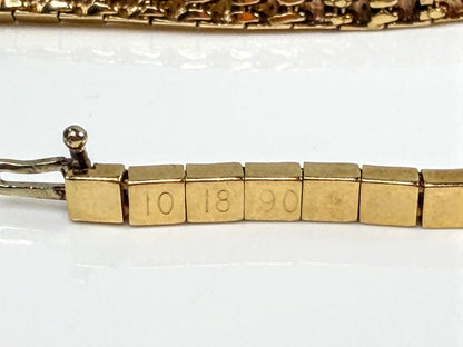 Vintage 14K Gold 2ct Diamond Tennis Bracelet 6.75" 14.3g JR2069