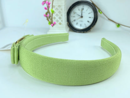Vintage Salvatore Ferragamo Smith Green Vara Bow Headband New GS577