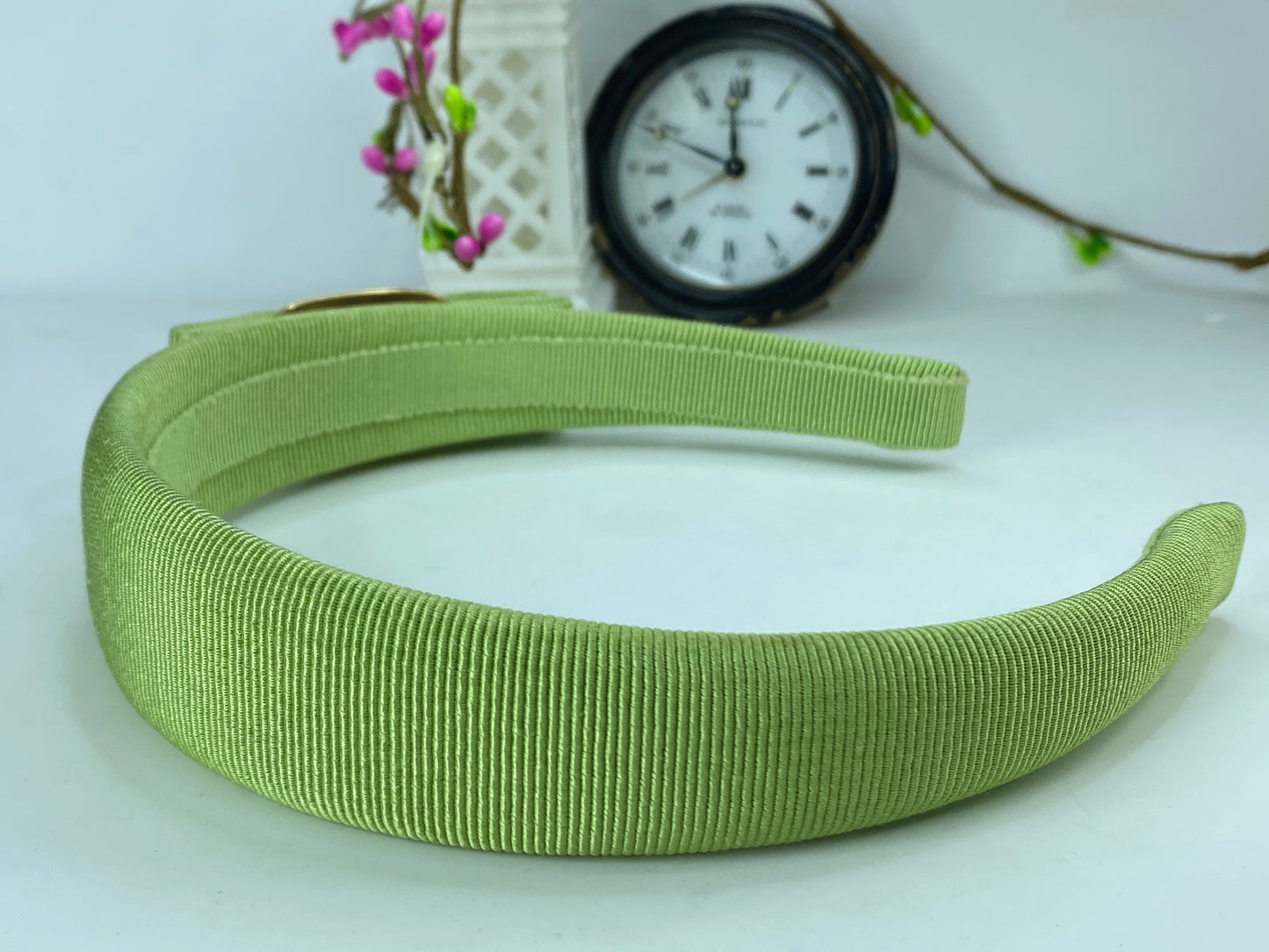Vintage Salvatore Ferragamo Smith Green Vara Bow Headband New GS577