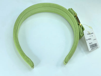 Vintage Salvatore Ferragamo Smith Green Vara Bow Headband New GS577
