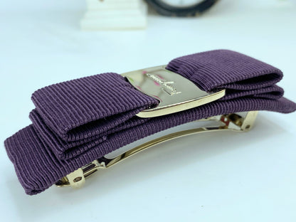 Salvatore Ferragamo - Lavender Vara Bow Hair Clip w/original box GS578