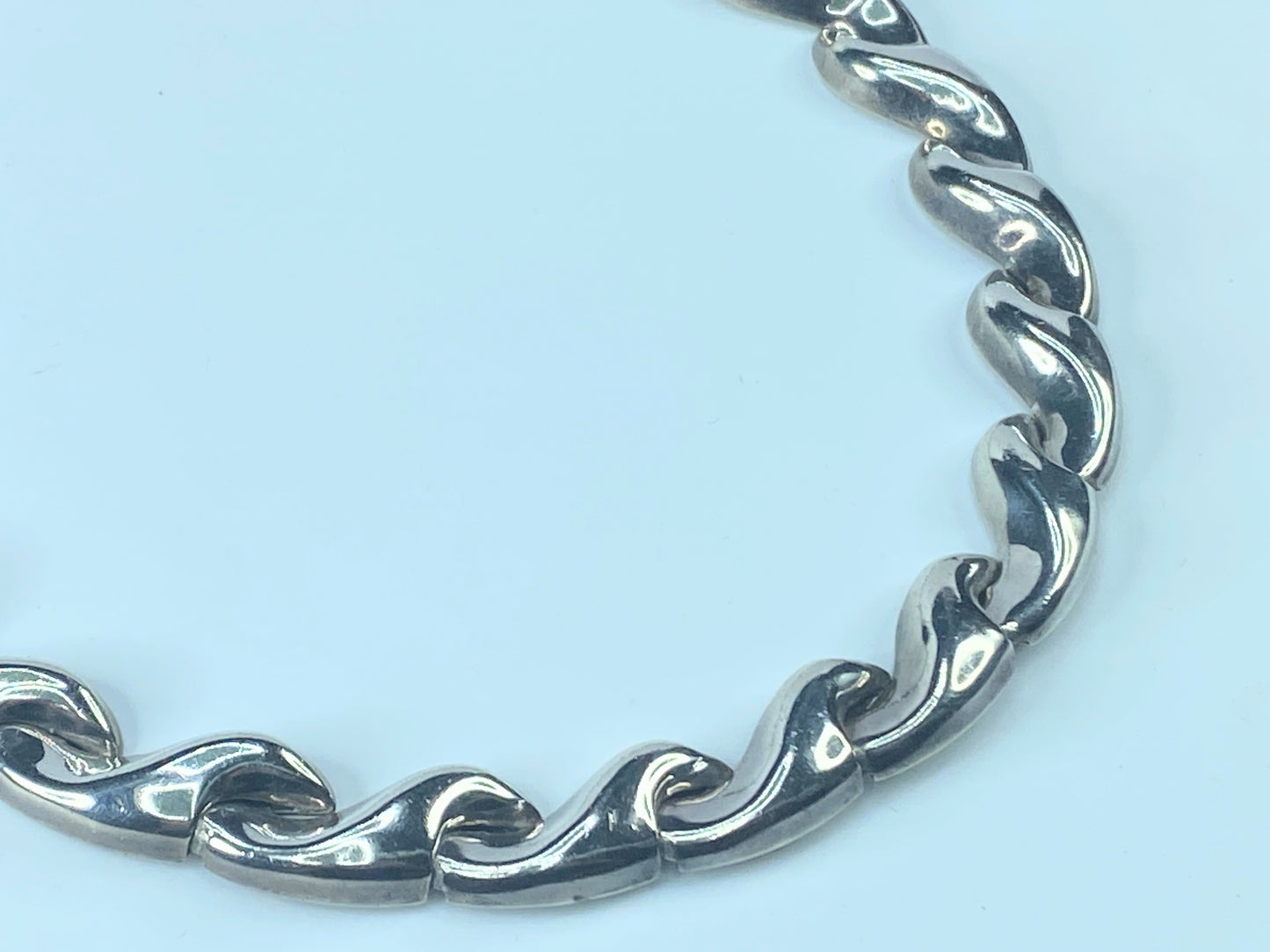 Jondell Mexico Modernist Wave Design Chunky Sterling necklace