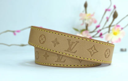 Louis Vuitton Brown Leather Bangle Bracelet GS62